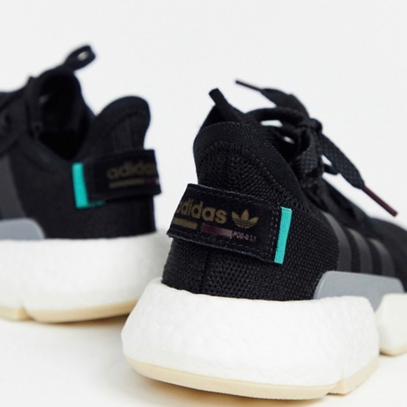 adidas originals pod sneakers in black
